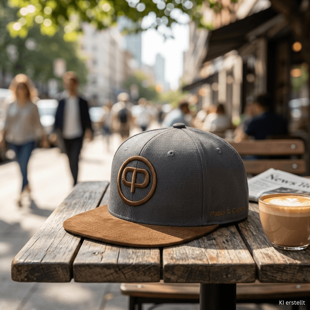 Dunkelgraue Snapback Cap
