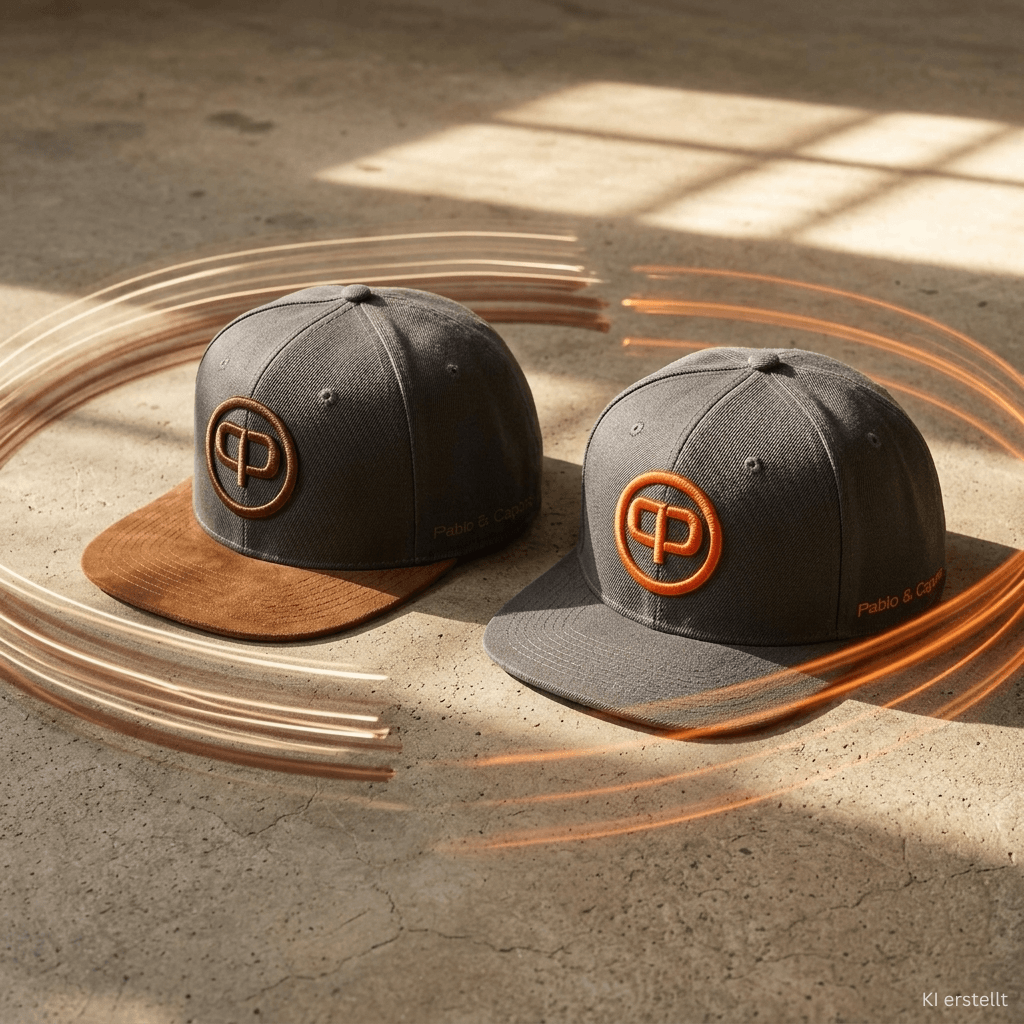 Dunkelgraue Snapback Caps