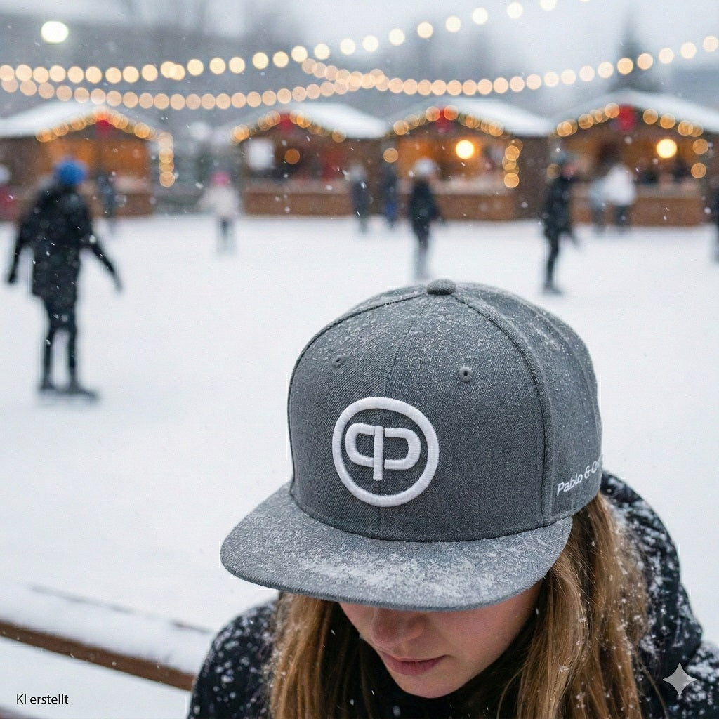 Graue Snapabck Cap mit 3D Stick