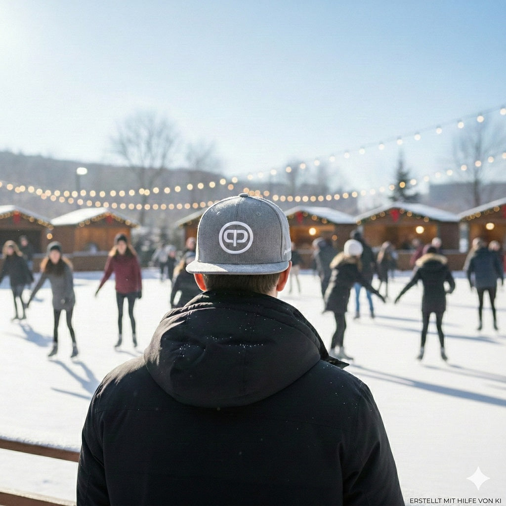 Grey Snapback Cap Wool