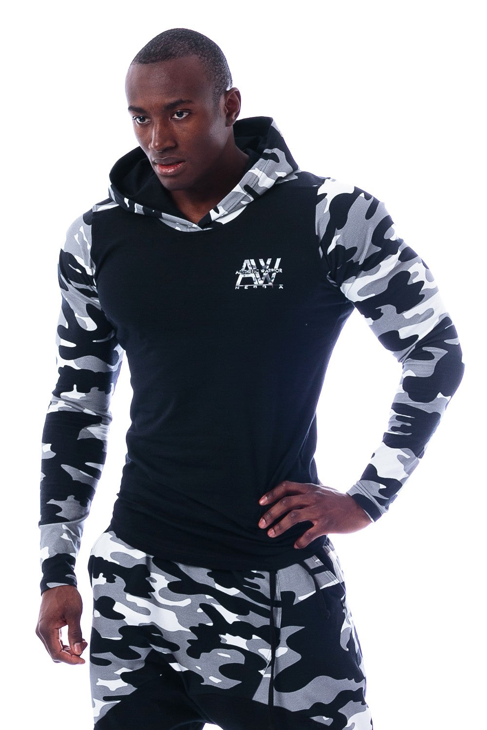 Nebbia - Hoodie AW - White Camo (116) - Vorderseite