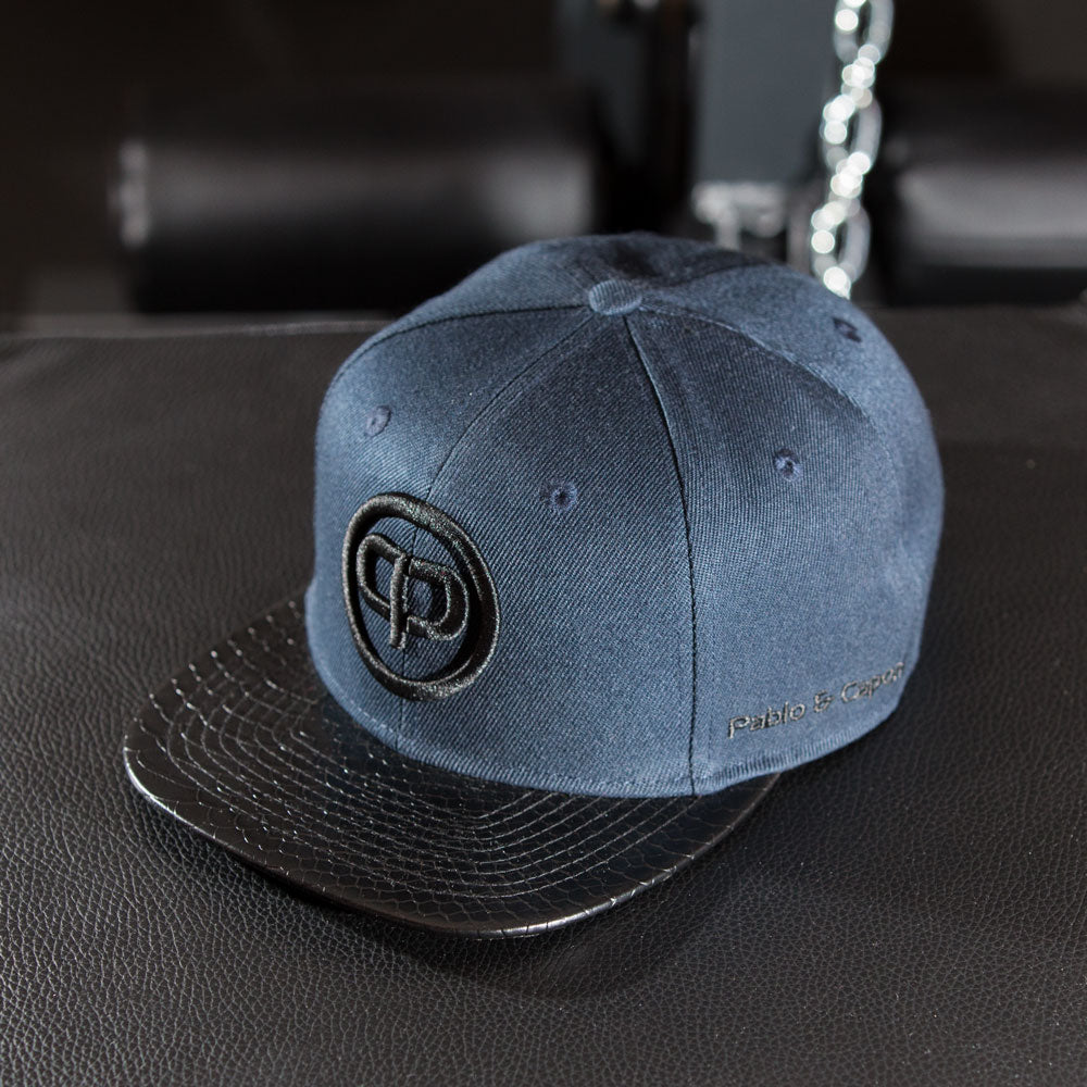 Pablo & Capone - Snapback Cap - Navy Blue & Black - Vorderseite