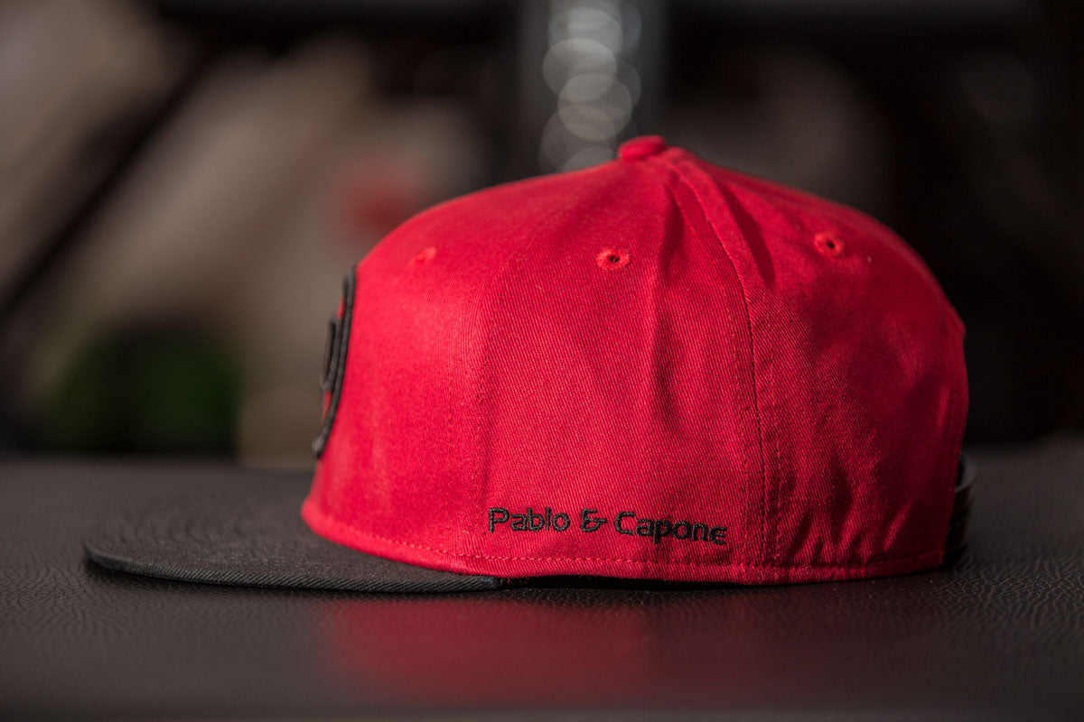 Pablo & Capone - Snapback Cap - Burgundy & Black - Seitlich