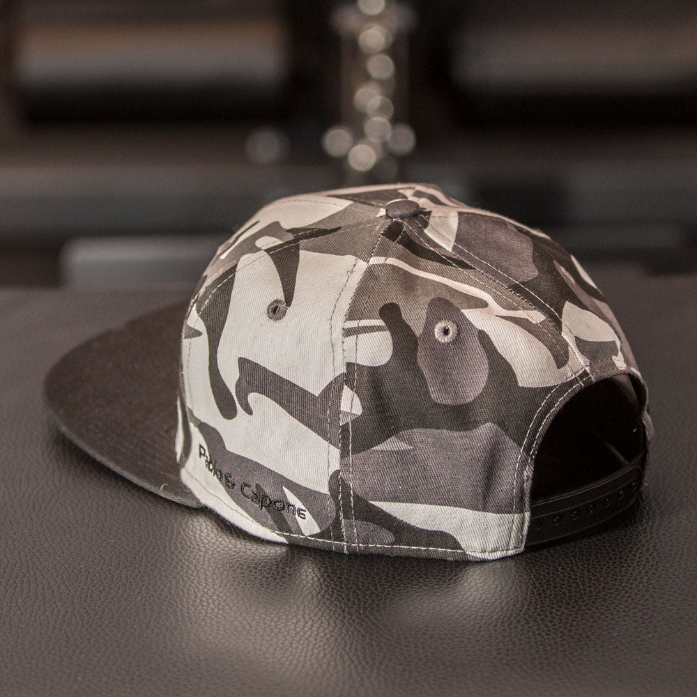 Pablo & Capone - Snapback Cap - White Camo & Black - 2