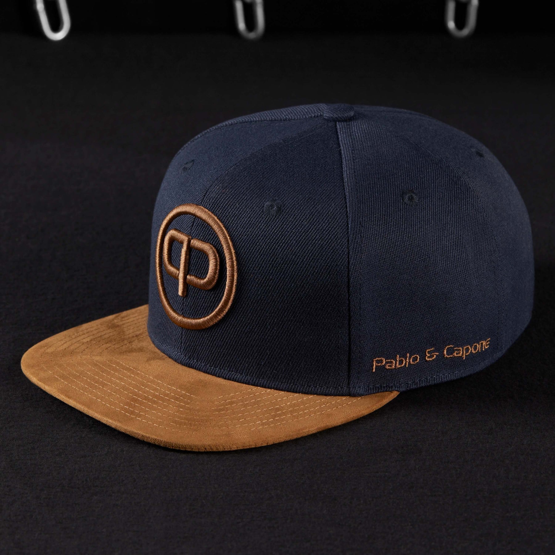 Pablo & Capone - Snapback Cap - Navy Blue & Suede