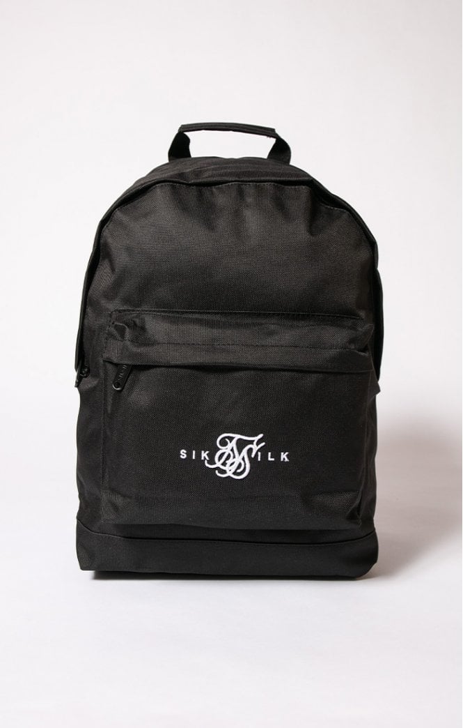 SikSilk - Dual Logo Backpack - Black & White