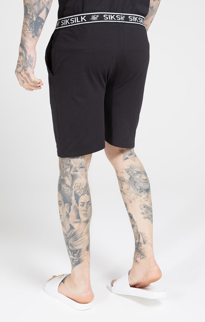 SikSilk - Loose Fit Jersey Shorts - Black