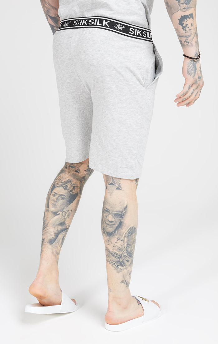 SikSilk - Loose Fit Jersey Shorts - Grey Marl