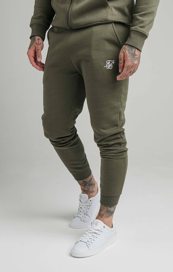 SikSilk - Muscle Fit Jogger – Khaki