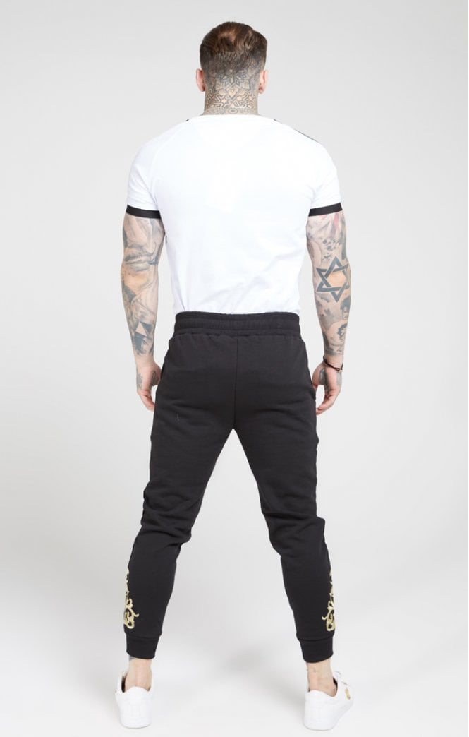 SikSilk - Raglan Tech Tee – White & Black