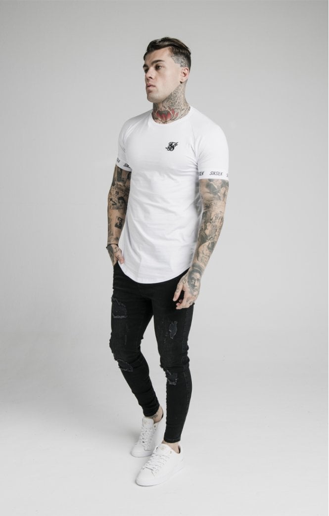 SikSilk - Raglan Tech Tee - White