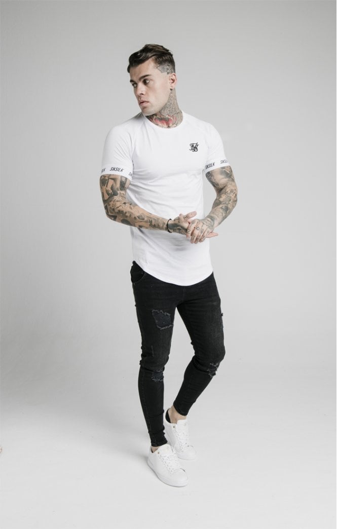SikSilk - Raglan Tech Tee - White