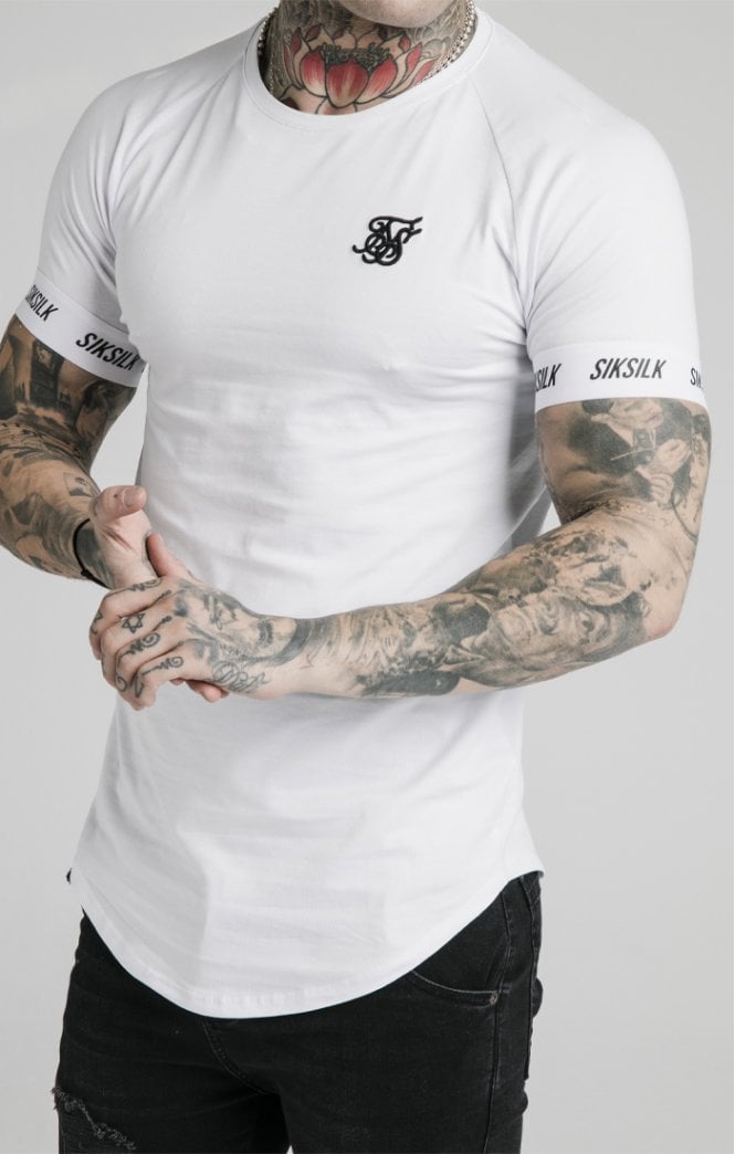 SikSilk - Raglan Tech Tee - White