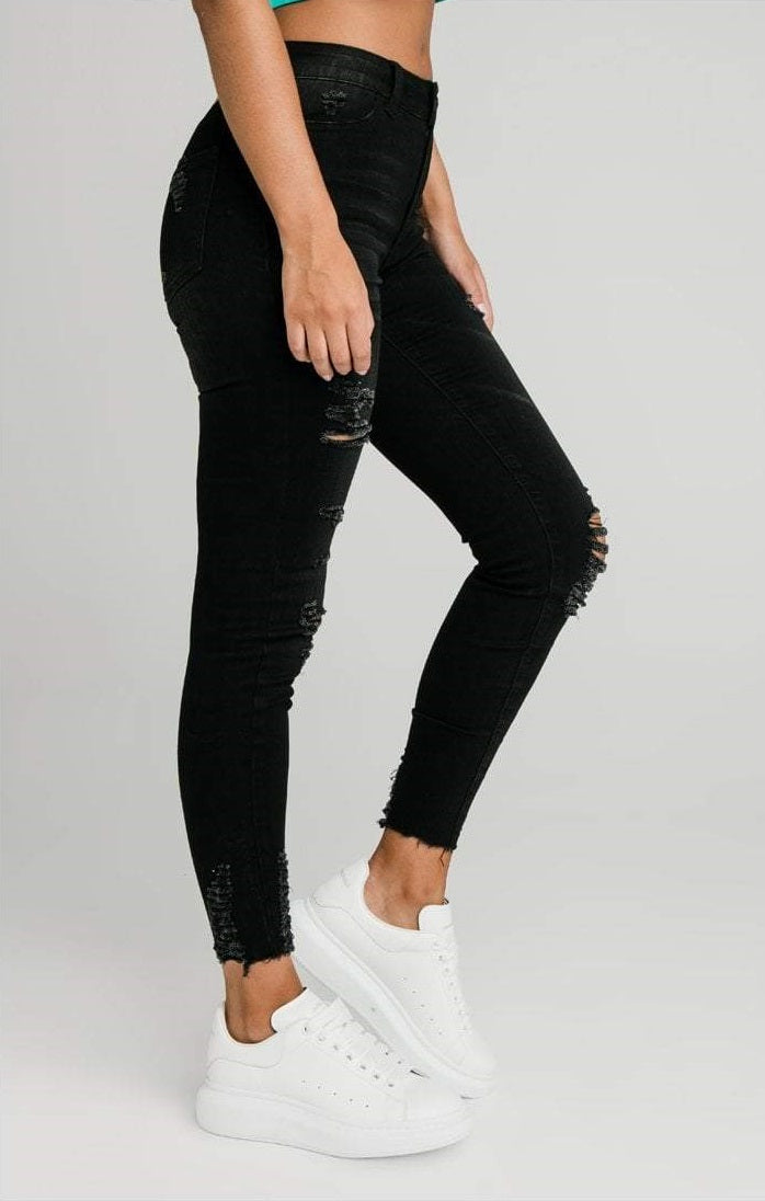 SikSilk - Skinny Denims - Black