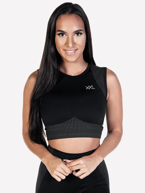 HEKA Crop Top - Caviar - Vorderseite