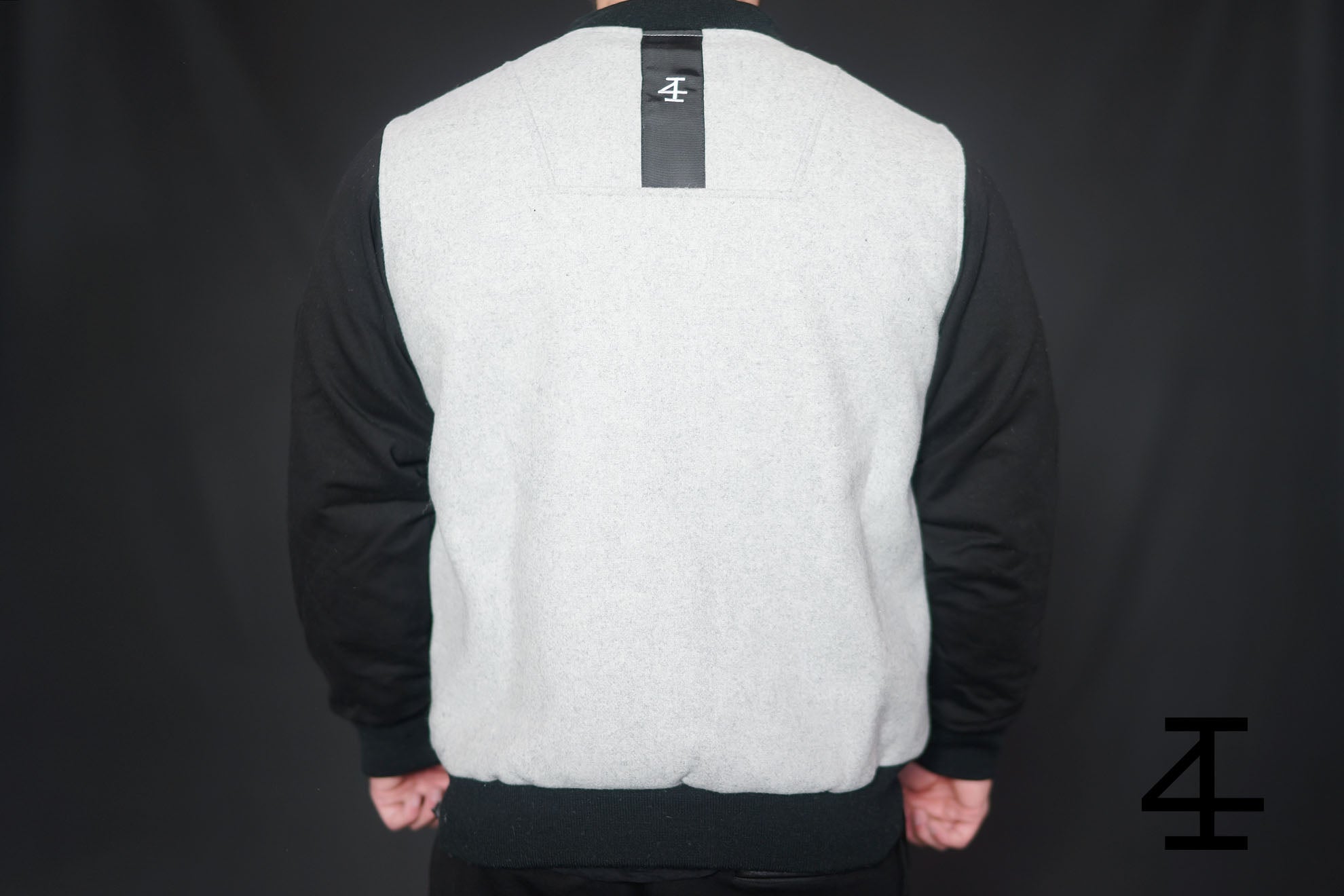 4Invictus - Gun Metal Varsity – Grey Melange - Rückseite