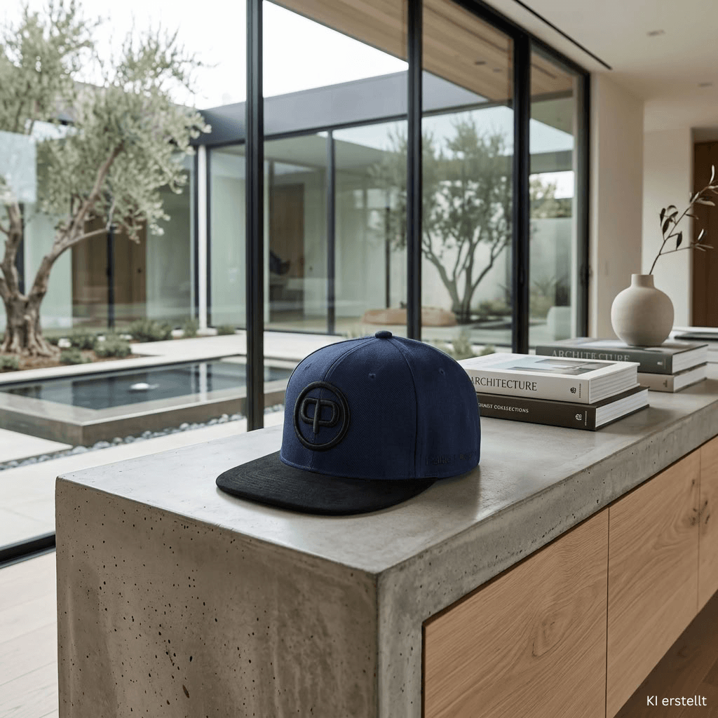 Dunkelblaue Snapback Kappe