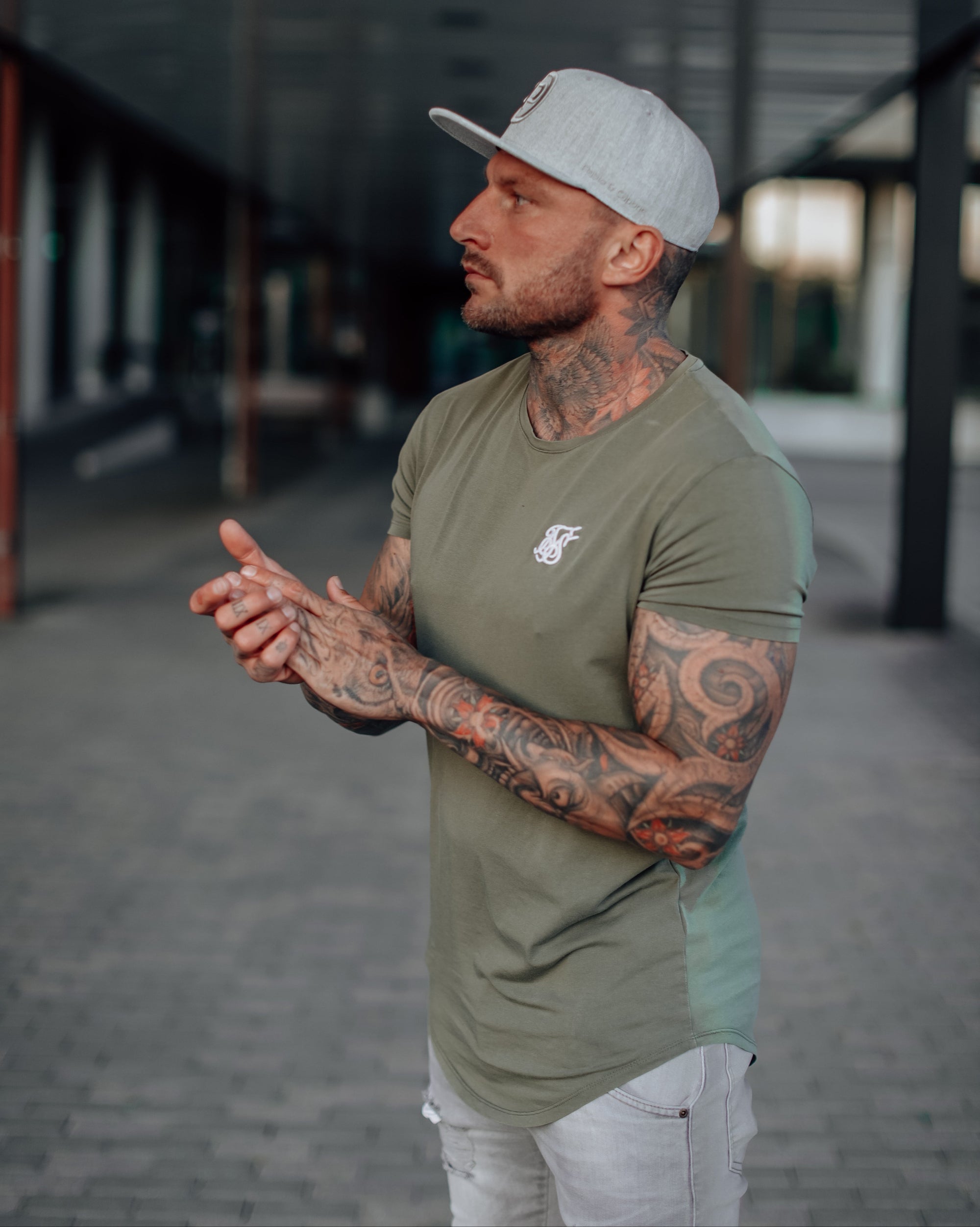 Snapback Cap Herren Grau