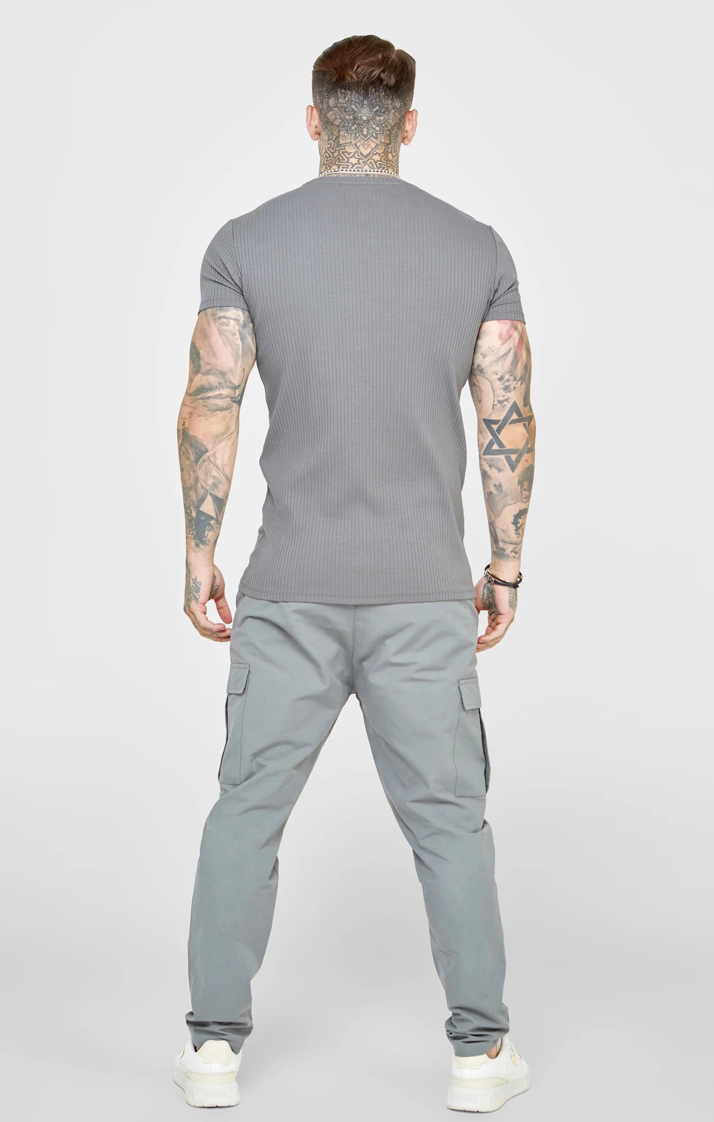 Rib Knit Shirt - Grey Marl
