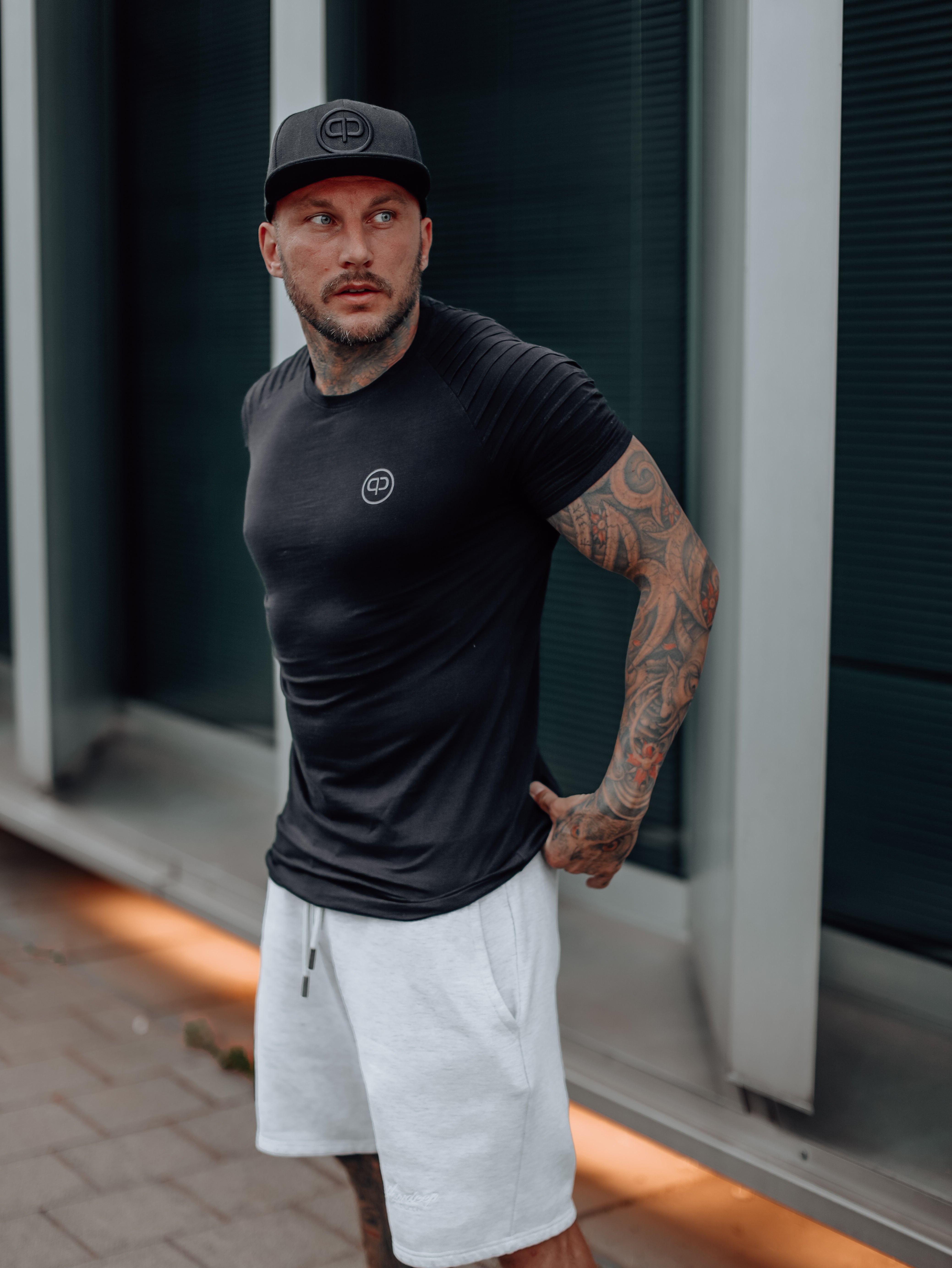 Schwarze Snapback Kappe