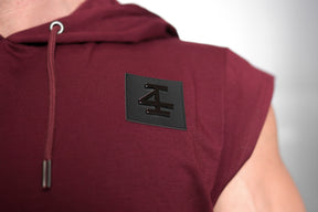 4Invictus - Elementum Sleeveless Vest – Bordeaux Red - Detail
