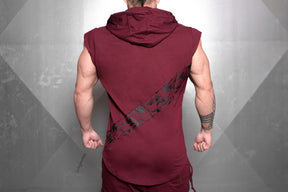 4Invictus - Elementum Sleeveless Vest – Bordeaux Red - Rückseite