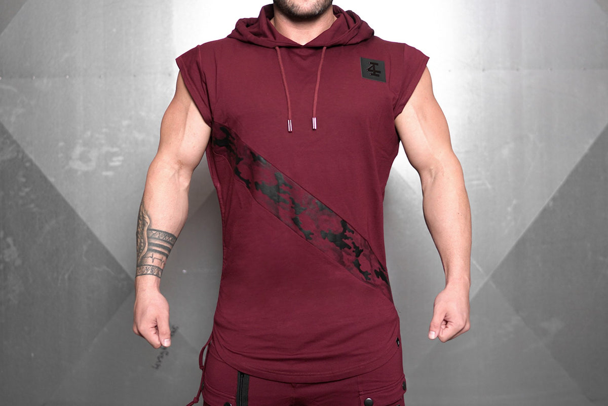 4Invictus - Elementum Sleeveless Vest – Bordeaux Red - Vorderseite