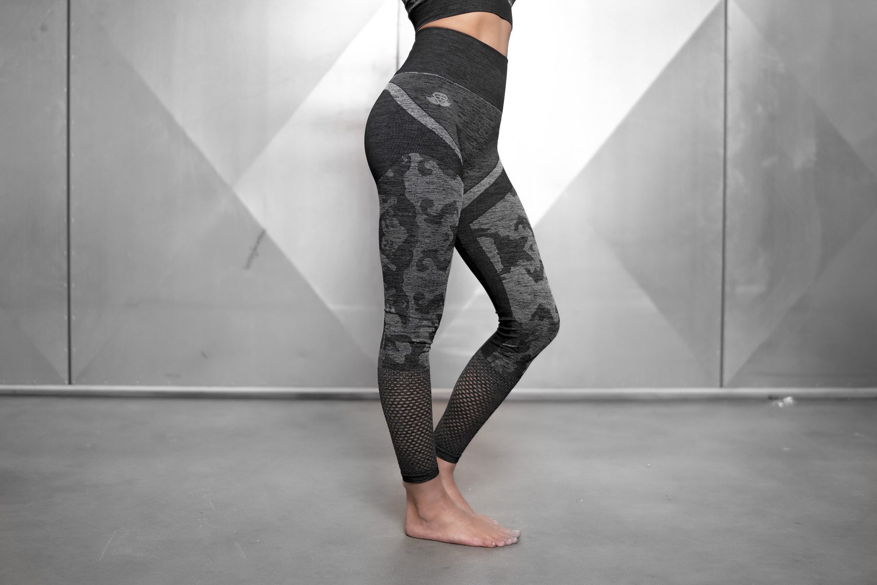 Body Engineers ATHENA CAMO Seamless Legging High Waist Ocean Deep