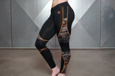 Body Engineers - ARES Camo Legging – Black & Dutch Orange - Seitlich