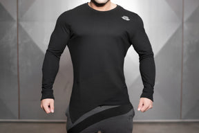 Body Engineers - OBLIQUE Prometheus Long Sleeve – Black Out - Vorderseite