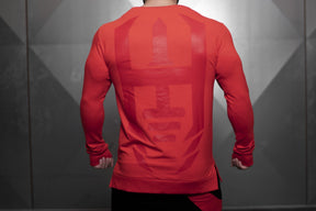 Body Engineers - VENOM Loose Fit Sweater – Fire Red - Rückseite