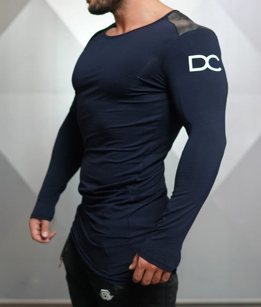 Body Engineers - DC – Enigma Long Sleeve - Navy Blue - Seitlich