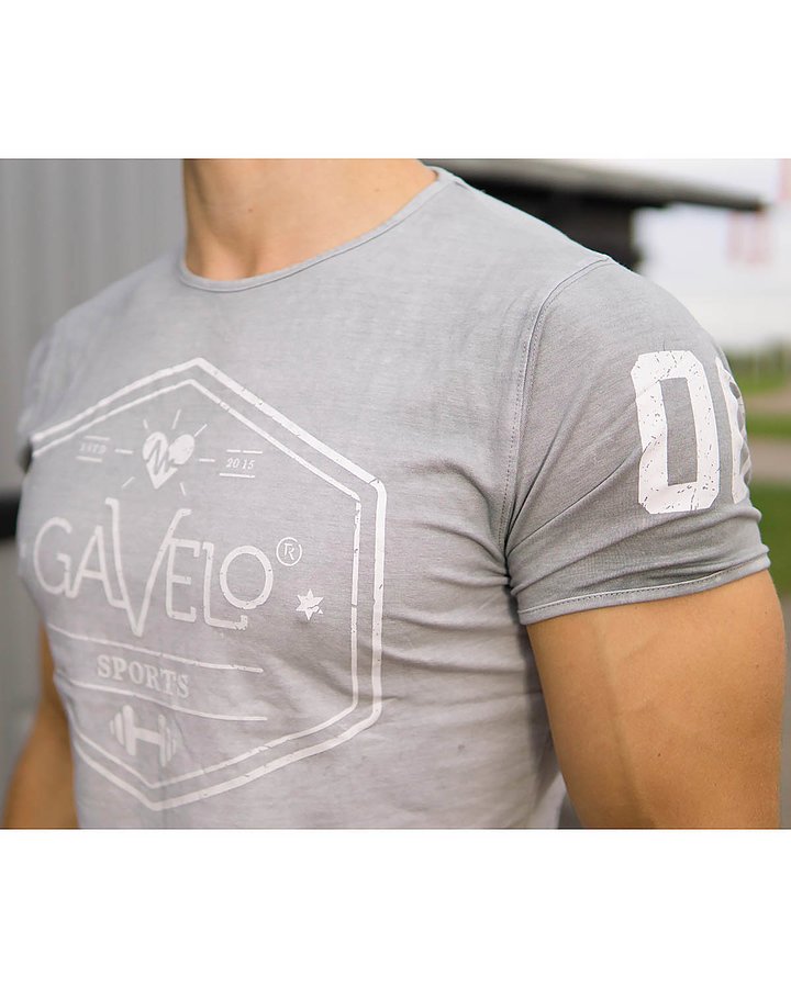 Gavelo - Sports Tee - Grey - Detail 2