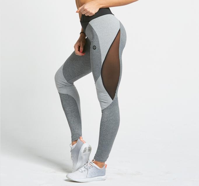 Gym Glamour - Leggings – Sexy Mixed Grey - Detail