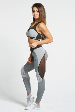 Gym Glamour - Leggings – Sexy Mixed Grey - Seitlich
