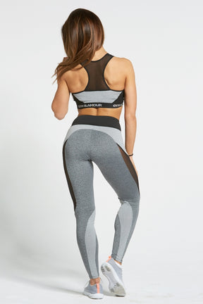 Gym Glamour - Leggings – Sexy Mixed Grey - Rückseite