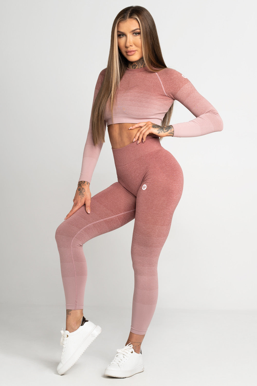 Gym Glamour - Seamless Leggings – Taupe Ombre