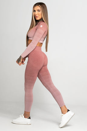 Gym Glamour - Seamless Leggings – Taupe Ombre
