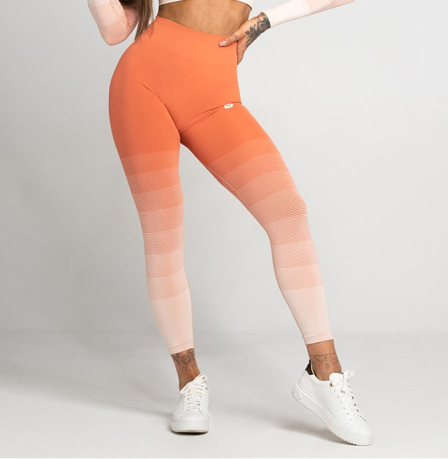 Gym Glamour - Seamless Leggings - Coral Ombre