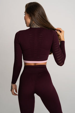 Gym Glamour - Rashguard - Vino Rosso - Rückseite