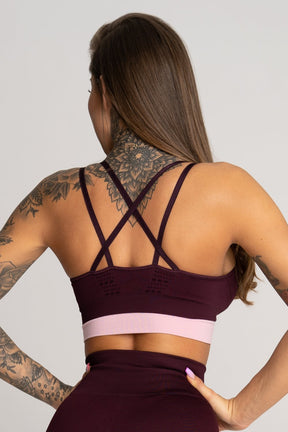 Gym Glamour - Seamless Top - Vino Rosso