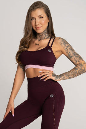 Gym Glamour - Seamless Top - Vino Rosso