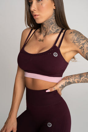 Gym Glamour - Seamless Top - Vino Rosso