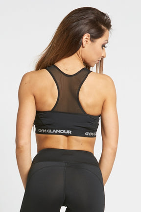 Gym Glamour - Black Mesh Bra - Rückseite