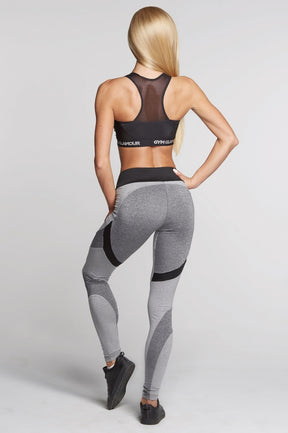 Gym Glamour - Leggings – Glam Mixed Grey - Rückseite