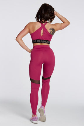 Gym Glamour - Leggings – Raspberry Heart - Rückseite