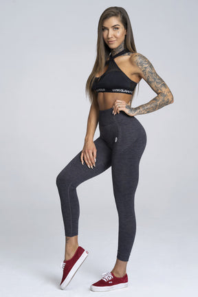 Gym Glamour - Seamless Leggings – Dark Blue - Vorderseite