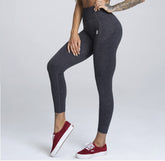Gym Glamour - Seamless Leggings – Dark Blue - Vorderseite Detail