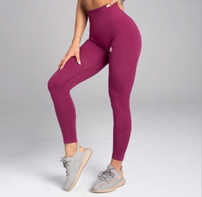 Gym Glamour - Seamless Leggings – Jelly Berry - Vorderseite Detail