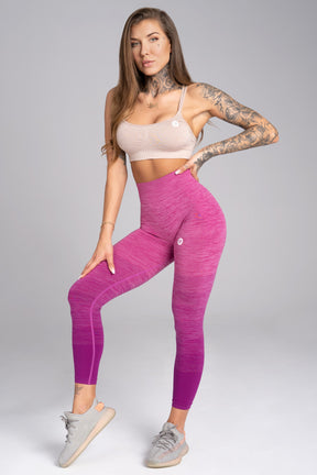 Gym Glamour - Seamless Leggings – Pink Ombre - Vorderseite